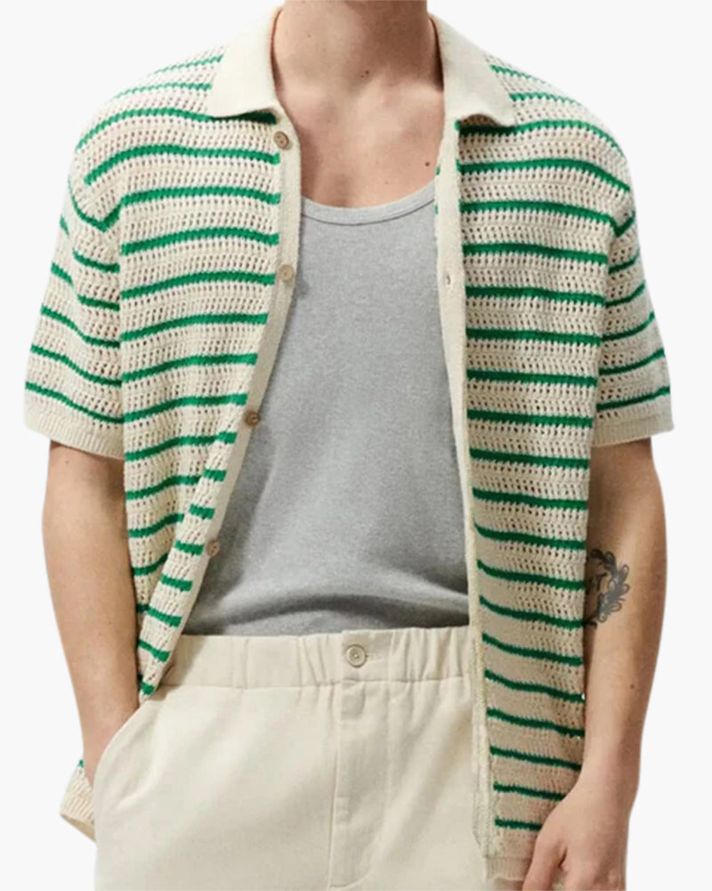Marbella - Knit Button-Up Shirt