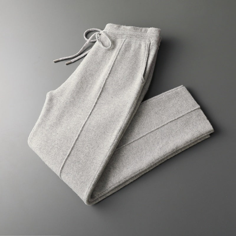 PURE EXTRA-FINE MERINO WOOL LEISURE TROUSERS
